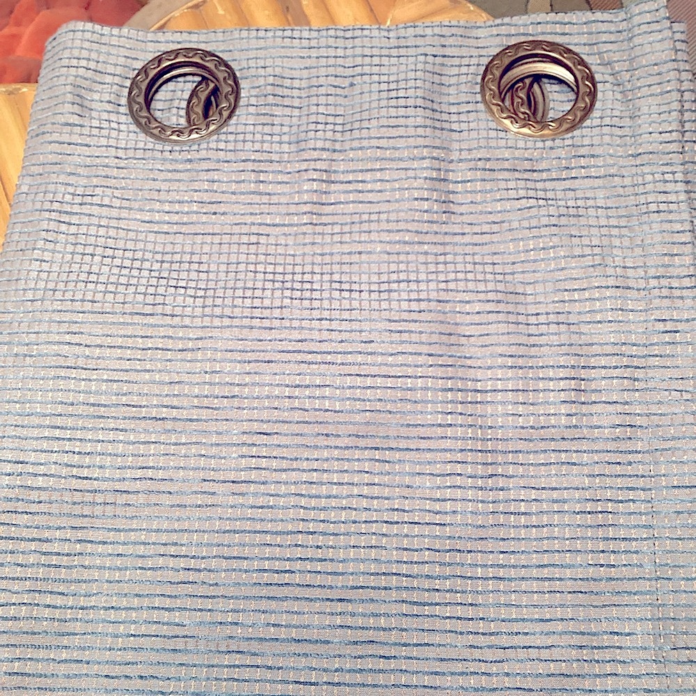 Pair of Curtains, Blue and Burnished Gold